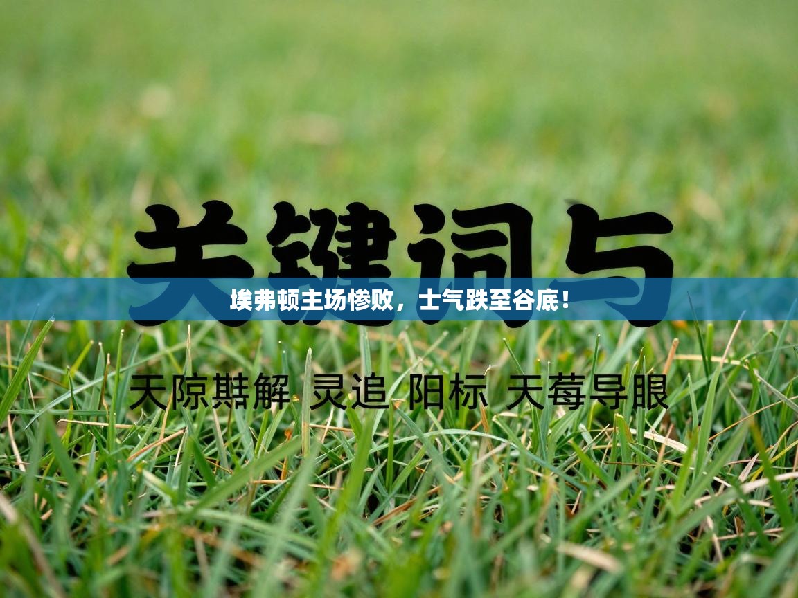 埃弗顿主场惨败,士气跌至谷底! 第1张